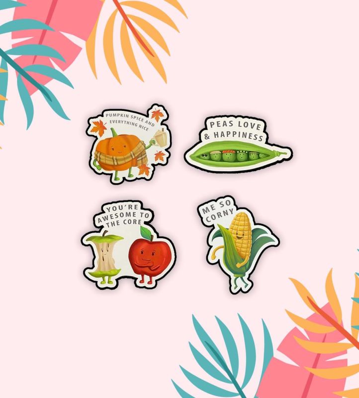 Vegetable Funny Fridge Magnets Design for Home Kitchen and Office Decoration | Funny Quote Printed Fridge Magnet | Cute Fridge Magnet